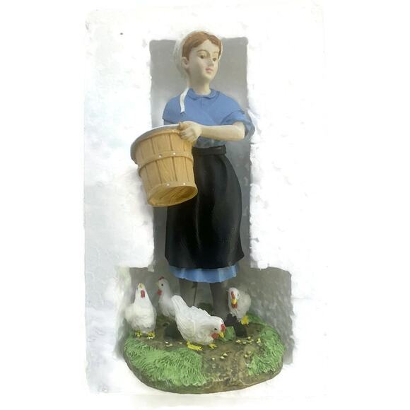 Amish Country Figurine #609 Feeding Time 5.5 Inches Tall New IOB - Picture 3 of 13